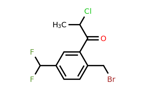 1804076-21-8 | 1-(2-(Bromomethyl)-5-(difluoromethyl)phenyl)-2-chloropropan-1-one