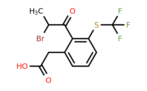 1804076-54-7 | 2-(2-Bromopropanoyl)-3-(trifluoromethylthio)phenylacetic acid