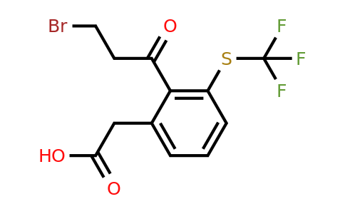 1804076-59-2 | 2-(3-Bromopropanoyl)-3-(trifluoromethylthio)phenylacetic acid