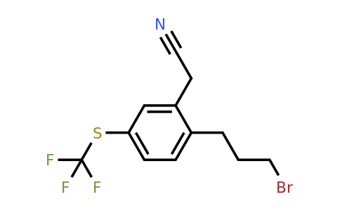 1804077-22-2 | 2-(3-Bromopropyl)-5-(trifluoromethylthio)phenylacetonitrile