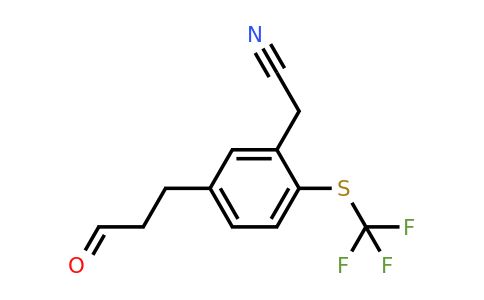 1804077-30-2 | 5-(3-Oxopropyl)-2-(trifluoromethylthio)phenylacetonitrile