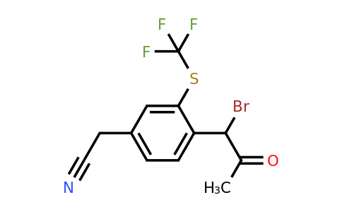 1804077-58-4 | 4-(1-Bromo-2-oxopropyl)-3-(trifluoromethylthio)phenylacetonitrile