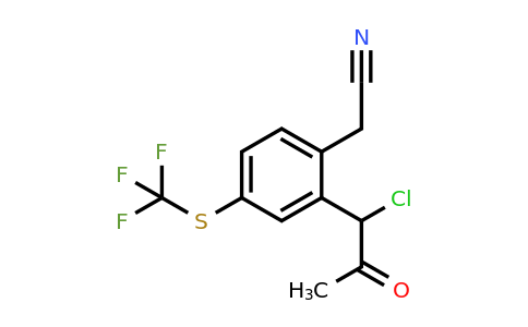 1804077-63-1 | 2-(1-Chloro-2-oxopropyl)-4-(trifluoromethylthio)phenylacetonitrile