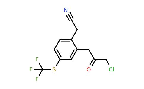1804077-67-5 | 2-(3-Chloro-2-oxopropyl)-4-(trifluoromethylthio)phenylacetonitrile