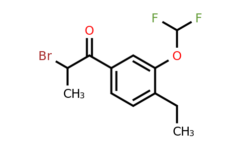 1804080-93-0 | 2-Bromo-1-(3-(difluoromethoxy)-4-ethylphenyl)propan-1-one