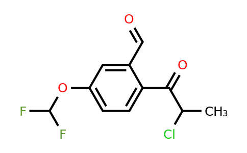 1804082-27-6 | 2-(2-Chloropropanoyl)-5-(difluoromethoxy)benzaldehyde