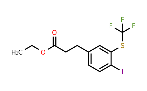 1804084-28-3 | Ethyl 3-(4-iodo-3-(trifluoromethylthio)phenyl)propanoate