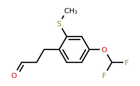 1804086-75-6 | 3-(4-(Difluoromethoxy)-2-(methylthio)phenyl)propanal