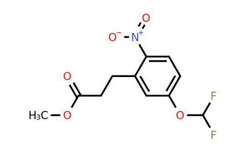 1804087-29-3 | Methyl 5-(difluoromethoxy)-2-nitrophenylpropanoate