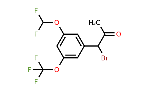 1804088-41-2 | 1-Bromo-1-(3-(difluoromethoxy)-5-(trifluoromethoxy)phenyl)propan-2-one