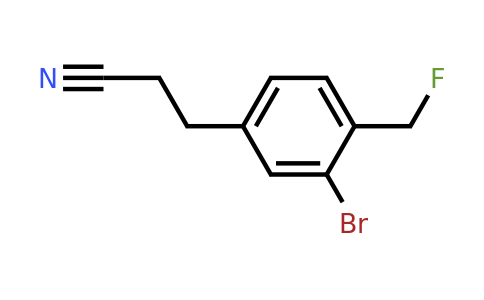 1804090-84-3 | 3-(3-Bromo-4-(fluoromethyl)phenyl)propanenitrile