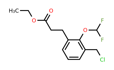1804092-01-0 | Ethyl 3-(3-(chloromethyl)-2-(difluoromethoxy)phenyl)propanoate