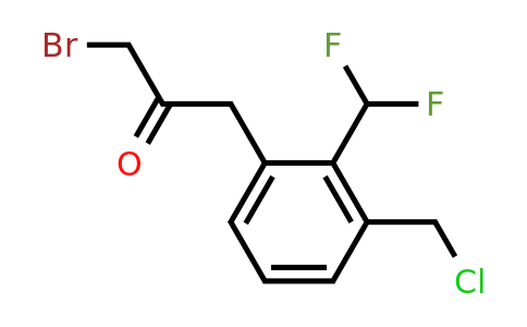 1804094-13-0 | 3-Bromo-1-(3-(chloromethyl)-2-(difluoromethyl)phenyl)propan-2-one
