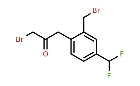 1804096-36-3 | 3-Bromo-1-(2-(bromomethyl)-4-(difluoromethyl)phenyl)propan-2-one
