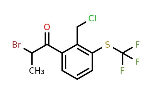 1804101-11-8 | 2-Bromo-1-(2-(chloromethyl)-3-(trifluoromethylthio)phenyl)propan-1-one