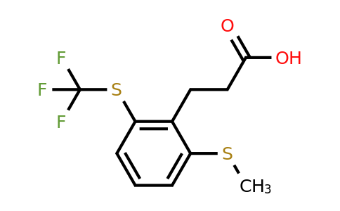 1804103-02-3 | 3-(2-(Methylthio)-6-(trifluoromethylthio)phenyl)propanoic acid
