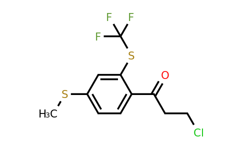 1804103-54-5 | 3-Chloro-1-(4-(methylthio)-2-(trifluoromethylthio)phenyl)propan-1-one