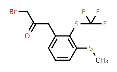 1804103-71-6 | 1-Bromo-3-(3-(methylthio)-2-(trifluoromethylthio)phenyl)propan-2-one
