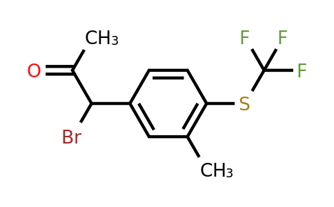 1804106-78-2 | 5-(1-Bromo-2-oxopropyl)-2-(trifluoromethylthio)toluene