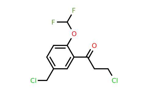 1804131-49-4 | 3-Chloro-1-(5-(chloromethyl)-2-(difluoromethoxy)phenyl)propan-1-one