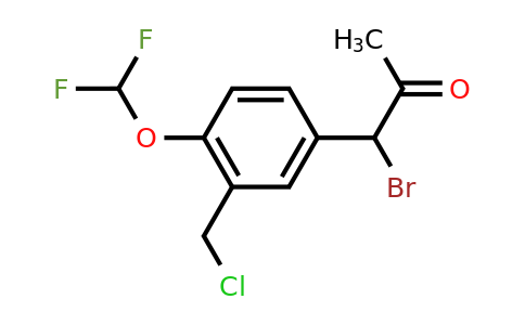 1804131-67-6 | 1-Bromo-1-(3-(chloromethyl)-4-(difluoromethoxy)phenyl)propan-2-one