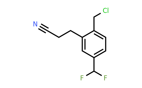1804132-63-5 | 3-(2-(Chloromethyl)-5-(difluoromethyl)phenyl)propanenitrile