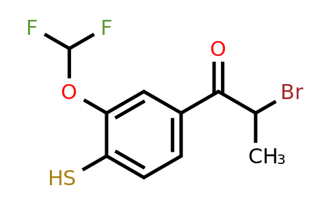 1804135-24-7 | 2-Bromo-1-(3-(difluoromethoxy)-4-mercaptophenyl)propan-1-one