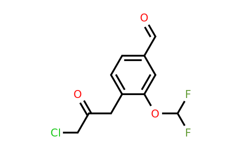 1804135-51-0 | 4-(3-Chloro-2-oxopropyl)-3-(difluoromethoxy)benzaldehyde