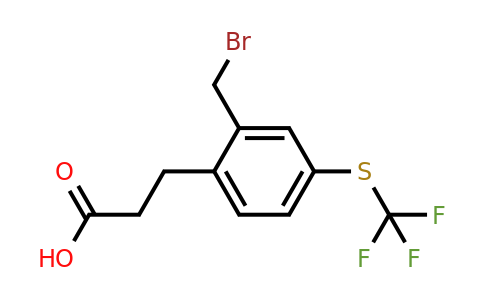 1804136-97-7 | 3-(2-(Bromomethyl)-4-(trifluoromethylthio)phenyl)propanoic acid