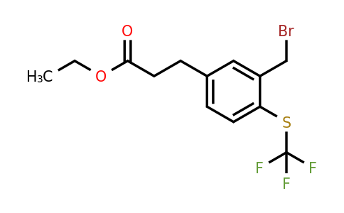 1804137-00-5 | Ethyl 3-(3-(bromomethyl)-4-(trifluoromethylthio)phenyl)propanoate