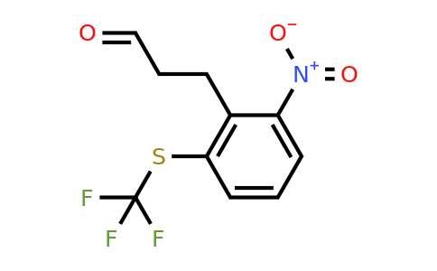 1804137-80-1 | 3-(2-Nitro-6-(trifluoromethylthio)phenyl)propanal