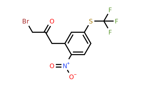 1804138-06-4 | 1-Bromo-3-(2-nitro-5-(trifluoromethylthio)phenyl)propan-2-one