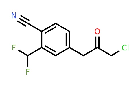 1804138-65-5 | 4-(3-Chloro-2-oxopropyl)-2-(difluoromethyl)benzonitrile