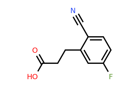 1804139-72-7 | 2-Cyano-5-fluorophenylpropanoic acid