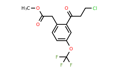 1804142-39-9 | Methyl 2-(3-chloropropanoyl)-4-(trifluoromethoxy)phenylacetate