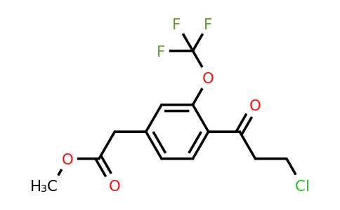1804142-47-9 | Methyl 4-(3-chloropropanoyl)-3-(trifluoromethoxy)phenylacetate