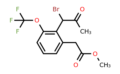 1804142-56-0 | Methyl 2-(1-bromo-2-oxopropyl)-3-(trifluoromethoxy)phenylacetate