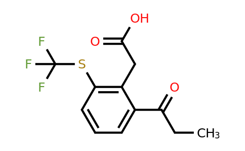 1804142-90-2 | 2-Propionyl-6-(trifluoromethylthio)phenylacetic acid