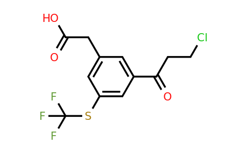 1804143-67-6 | 3-(3-Chloropropanoyl)-5-(trifluoromethylthio)phenylacetic acid
