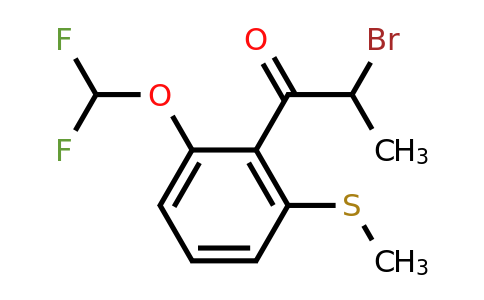 1804144-10-2 | 2-Bromo-1-(2-(difluoromethoxy)-6-(methylthio)phenyl)propan-1-one