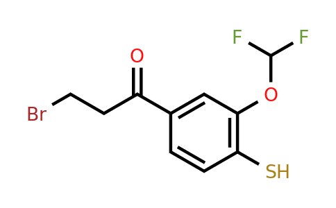 1804144-64-6 | 3-Bromo-1-(3-(difluoromethoxy)-4-mercaptophenyl)propan-1-one