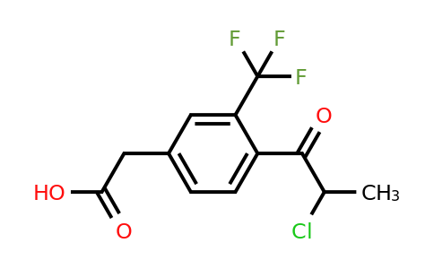 1804144-92-0 | 4-(2-Chloropropanoyl)-3-(trifluoromethyl)phenylacetic acid