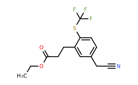 1804147-25-8 | Ethyl 3-(5-(cyanomethyl)-2-(trifluoromethylthio)phenyl)propanoate
