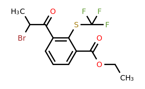 1804147-26-9 | Ethyl 3-(2-bromopropanoyl)-2-(trifluoromethylthio)benzoate