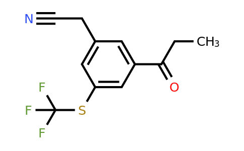1804147-62-3 | 3-Propionyl-5-(trifluoromethylthio)phenylacetonitrile