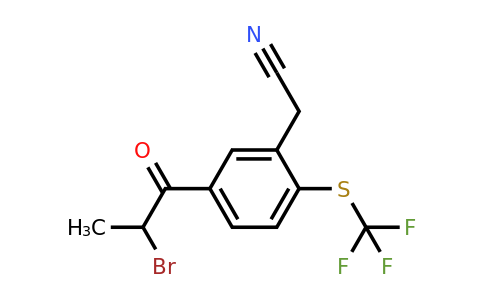 1804147-71-4 | 5-(2-Bromopropanoyl)-2-(trifluoromethylthio)phenylacetonitrile