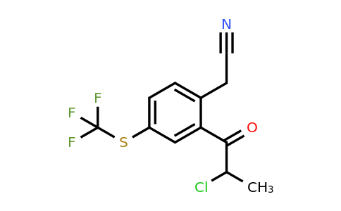 1804147-79-2 | 2-(2-Chloropropanoyl)-4-(trifluoromethylthio)phenylacetonitrile