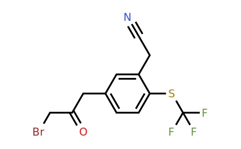1804148-13-7 | 5-(3-Bromo-2-oxopropyl)-2-(trifluoromethylthio)phenylacetonitrile