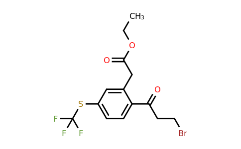 1804148-36-4 | Ethyl 2-(3-bromopropanoyl)-5-(trifluoromethylthio)phenylacetate