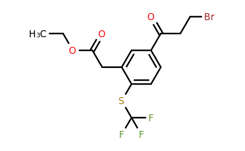 Ethyl 5-(3-bromopropanoyl)-2-(trifluoromethylthio)phenylacetate